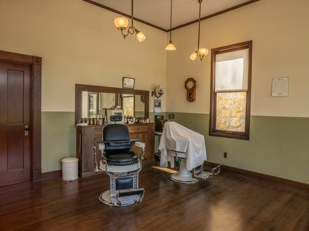 Vintage barbershop interior
